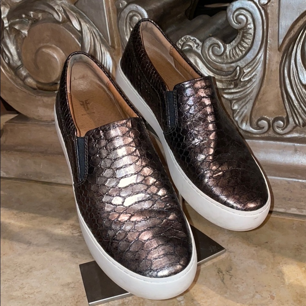 Frye metallic sneakers